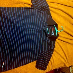 Wrangler blue striped polo